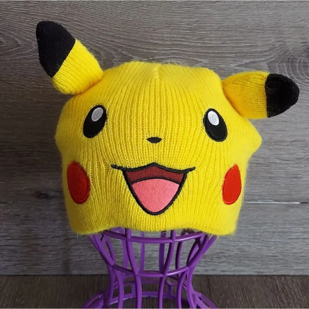 Yellow Pokemon Pikachu Knit Hat